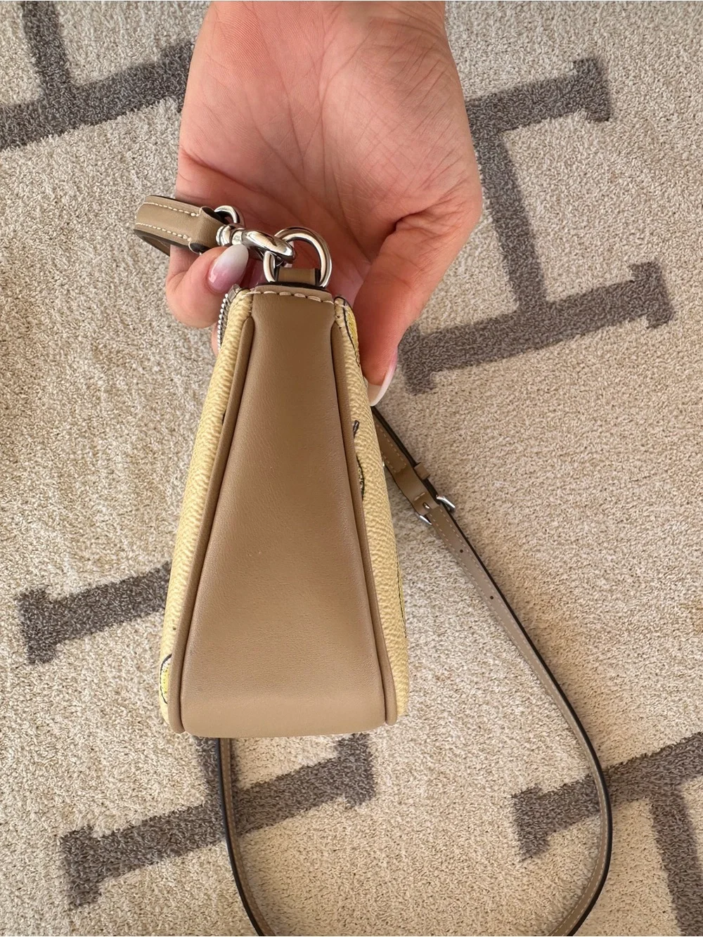 Coach Yellow Lemon Print Crossbody Bag